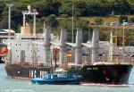 ID 2660 CASTLE ISLAND (1997/17377grt/IMO 9159749, ex-ATLANTIC TRADER) berthing in Auckland, New Zealand on her maiden call.